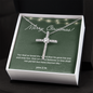 John 3:16 Bible Scripture, Cross Necklace, Faith Christian Jewelry, Christmas Necklace