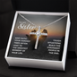 Sister Faith Cross Necklace, Scripture Encouragement Jewelry Gift, Motivation