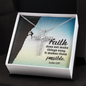 Faith can move mountains Cross Necklace, Scripture Encouragement Jewelry Gift