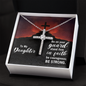 To my daughter, stand firm in faith, Cross Necklace, Daughter Faith Cross Necklace, Scripture Encouragement Jewelry Gift, Motivation