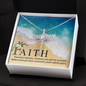 Faith Cross Necklace, Scripture Encouragement Jewelry Gift, Motivation