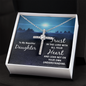To my beautiful daughter, trust in the lord, Cross Necklace, Daughter Faith Cross Necklace, Scripture Encouragement Jewelry Gift, Motivation