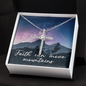 Faith can move mountains Cross Necklace, Scripture Encouragement Jewelry Gift