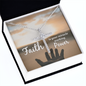 Faith Cross Necklace, Scripture Encouragement Jewelry Gift