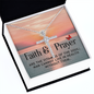 Faith and prayer CZ Cross Necklace