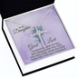 Daughter Faith Cross Necklace, Scripture Encouragement Jewelry Gift, Motivation
