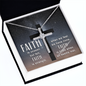 Faith is unseen but felt, Cross Necklace, Faith can move mountains Cross Necklace, Scripture Encouragement Jewelry Gift, Bible Verse