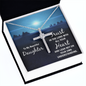 To my beautiful daughter, trust in the lord, Cross Necklace, Daughter Faith Cross Necklace, Scripture Encouragement Jewelry Gift, Motivation