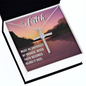 Faith Cross Necklace, Scripture Encouragement Jewelry Gift, Motivation