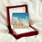 Faith Cross Necklace, Scripture Encouragement Jewelry Gift, Motivation