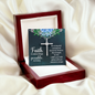 Faith Cross Necklace, Scripture Encouragement Jewelry Gift
