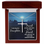 To my beautiful daughter, trust in the lord, Cross Necklace, Daughter Faith Cross Necklace, Scripture Encouragement Jewelry Gift, Motivation