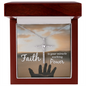 Faith Cross Necklace, Scripture Encouragement Jewelry Gift