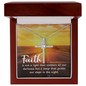 Faith is not a light, Cross Necklace, Faith can move mountains Cross Necklace, Scripture Encouragement Jewelry Gift
