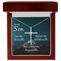 Son Faith Cross Necklace, Scripture Encouragement Jewelry Gift, Motivation