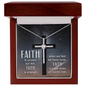 Faith is unseen but felt, Cross Necklace, Faith can move mountains Cross Necklace, Scripture Encouragement Jewelry Gift, Bible Verse