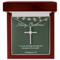 Phil 4:13 Strength Bible Scripture, Cross Necklace, Faith Christian Jewelry, Christmas Necklace
