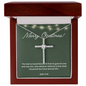 John 3:16 Bible Scripture, Cross Necklace, Faith Christian Jewelry, Christmas Necklace