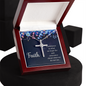 Faith Cross Necklace, Scripture Encouragement Jewelry Gift