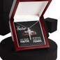 Sister Faith Cross Necklace, Scripture Encouragement Jewelry Gift, Motivation