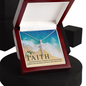 Faith Cross Necklace, Scripture Encouragement Jewelry Gift, Motivation