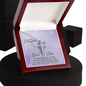 Daughter Faith Cross Necklace, Scripture Encouragement Jewelry Gift, Motivation