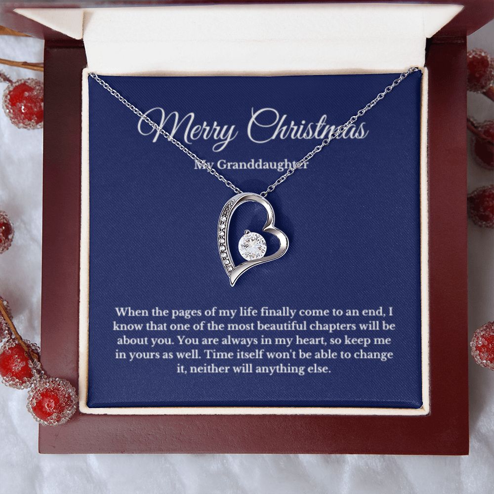 To My Granddaughter Necklace, Granddaughter Gift from Grandpa, Grandma, Birthday Graduation Gift, Christmas Gift for Her