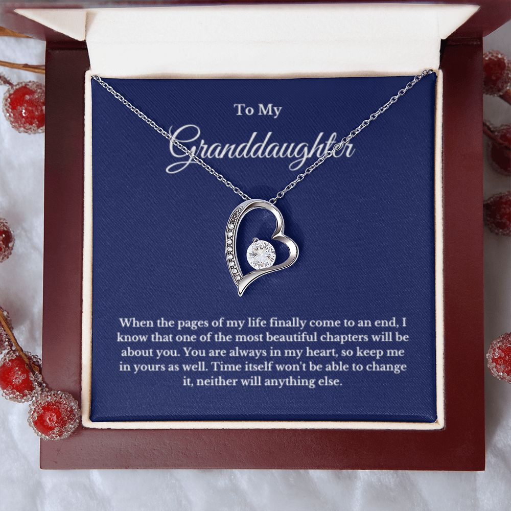 To My Granddaughter Necklace, Granddaughter Gift from Grandpa, Grandma, Birthday Graduation Gift, Christmas Gift for Her