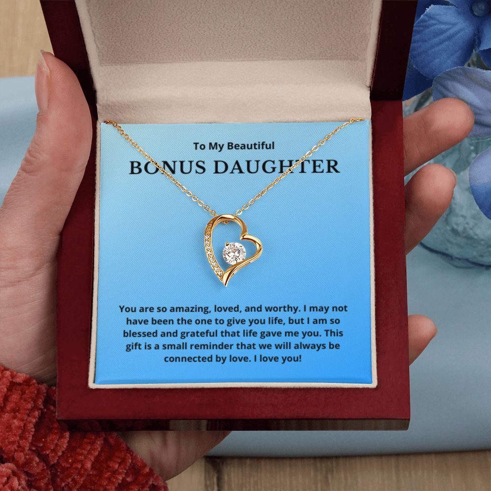 BONUS DAUGHTER gift for step daughter wedding gifts step daughter necklace gift to step daughter from bride groom stepmother BIRTHDAY gift