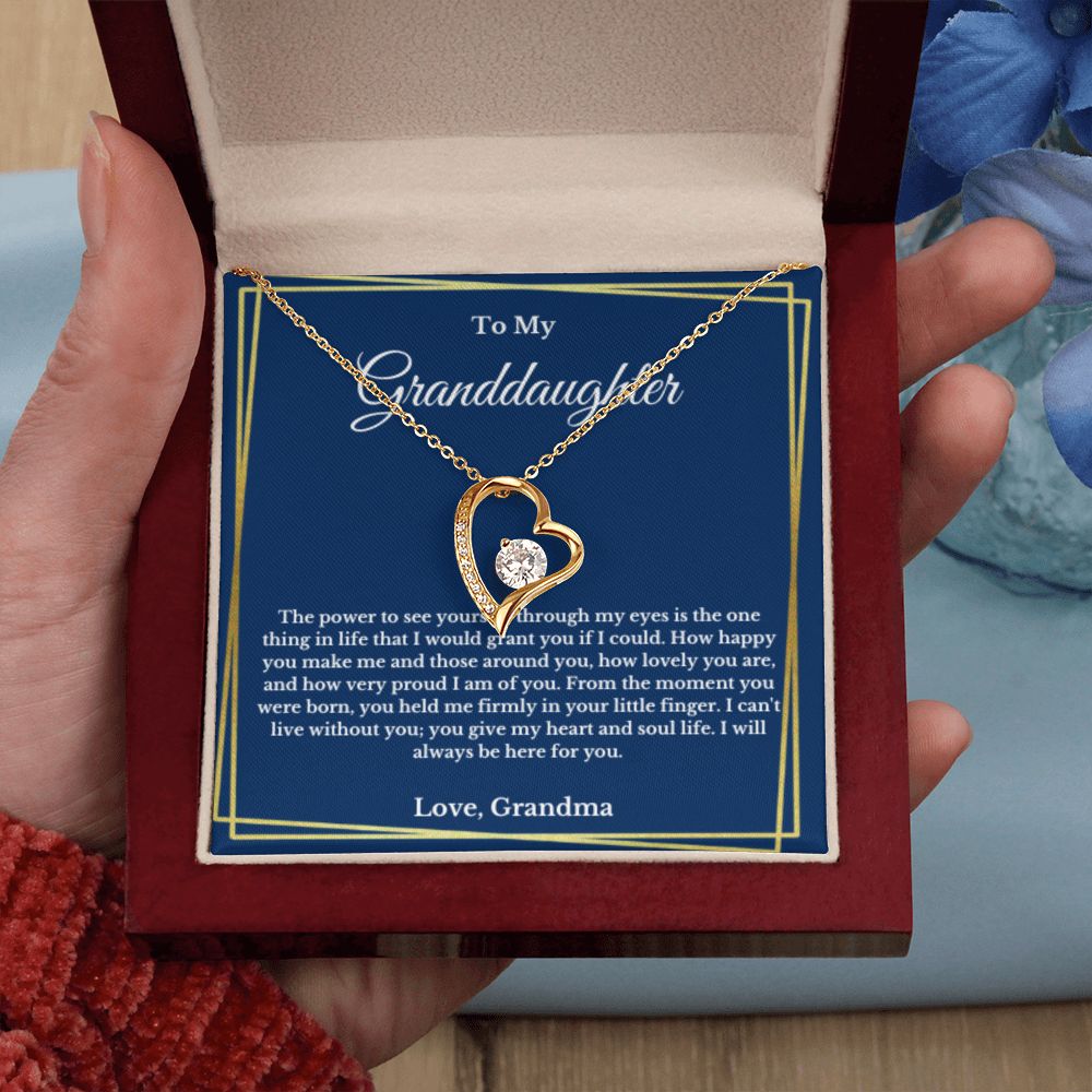 To My Granddaughter Necklace, Granddaughter Gift from Grandpa, Grandma, Birthday Graduation Gift, Christmas Gift for Her