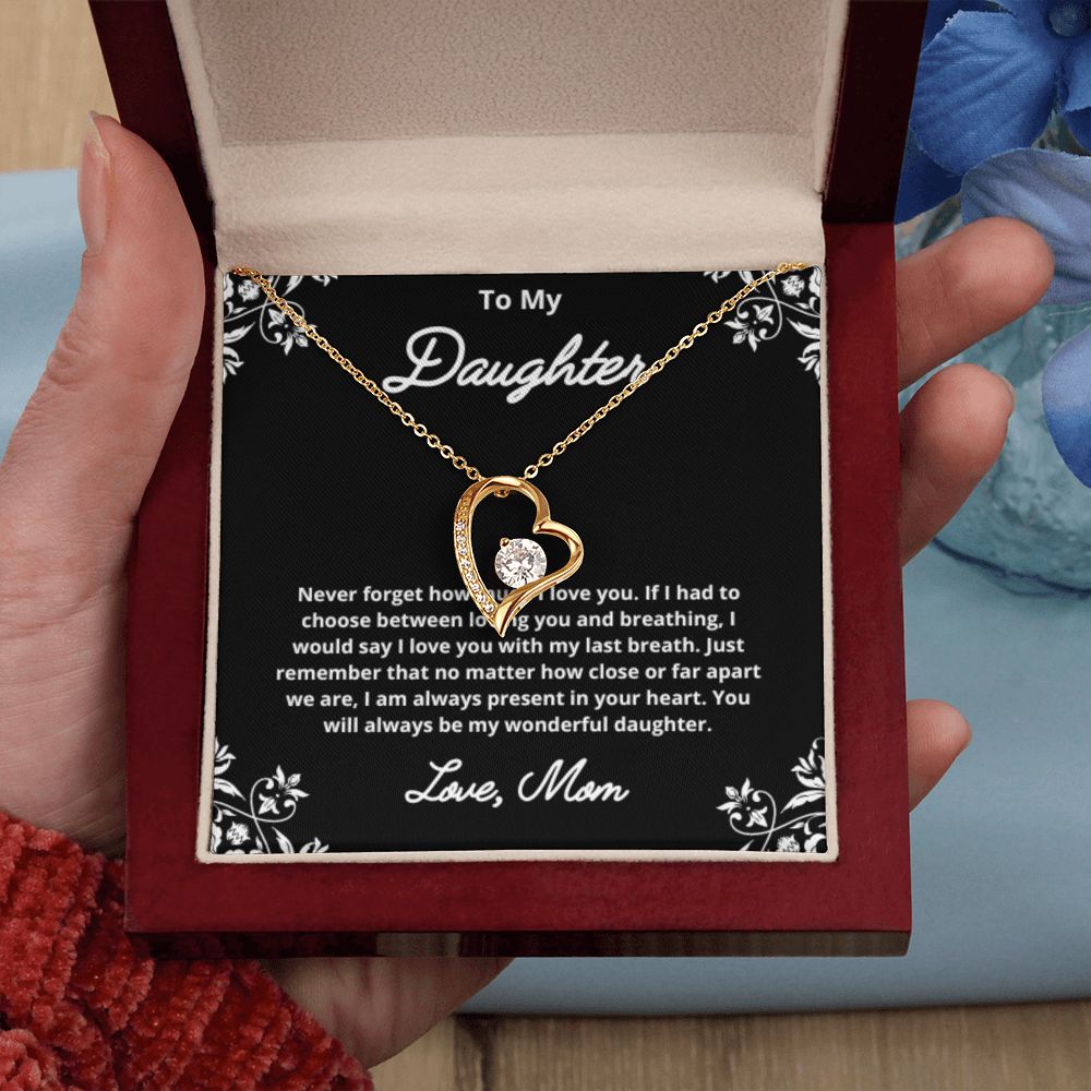 To My Daughter Necklace, Mother Daughter Necklace, Mother to Daughter Birthday Gift, Gifts to Daughter from Mom, Daughter Jewelry