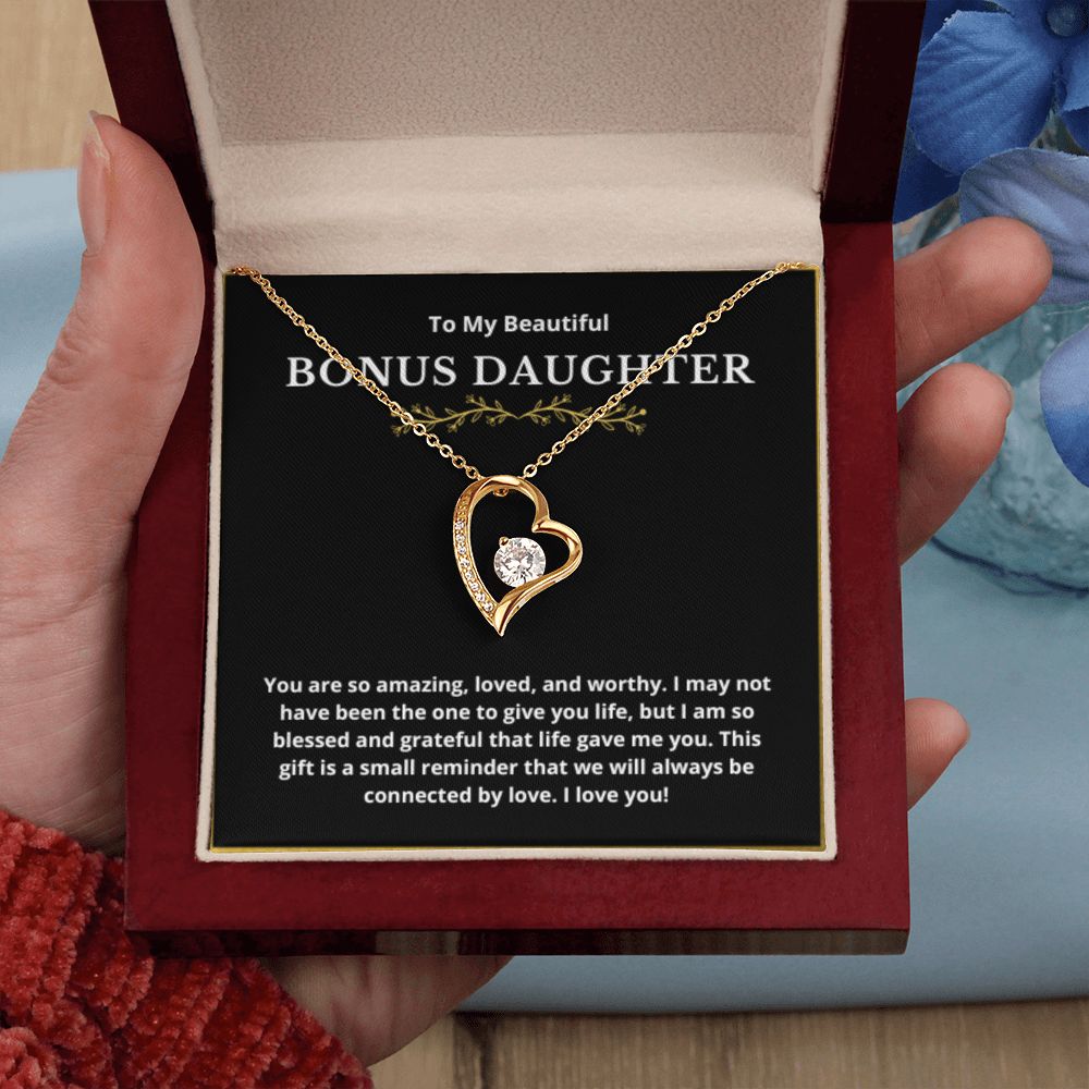 BONUS DAUGHTER gift for step daughter wedding gifts step daughter necklace gift to step daughter from bride groom stepmother BIRTHDAY gift