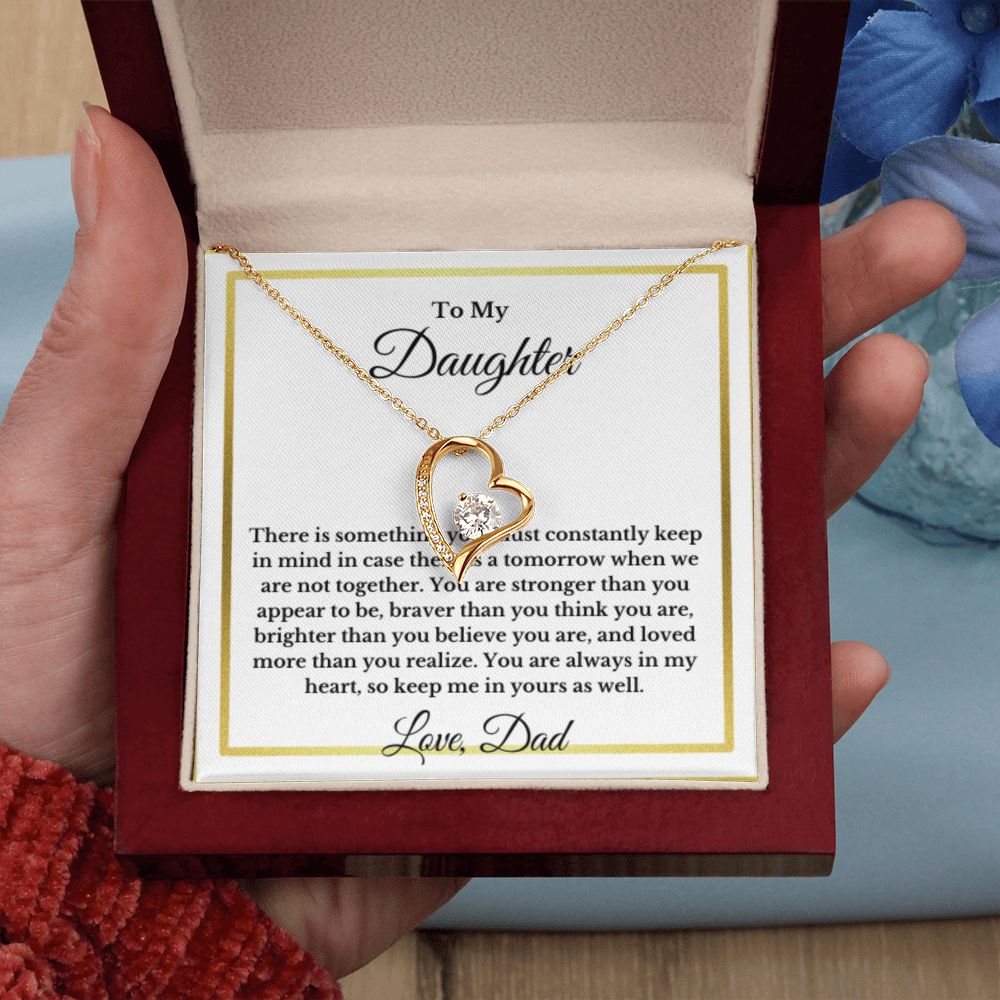 To My Daughter Necklace, Father Daughter Necklace, Father to Daughter Birthday Gift, Gifts to Daughter from Dad