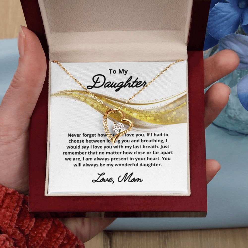 To My Daughter Necklace, Mother Daughter Necklace, Mother to Daughter Birthday Gift, Gifts to Daughter from Mom, Daughter Jewelry