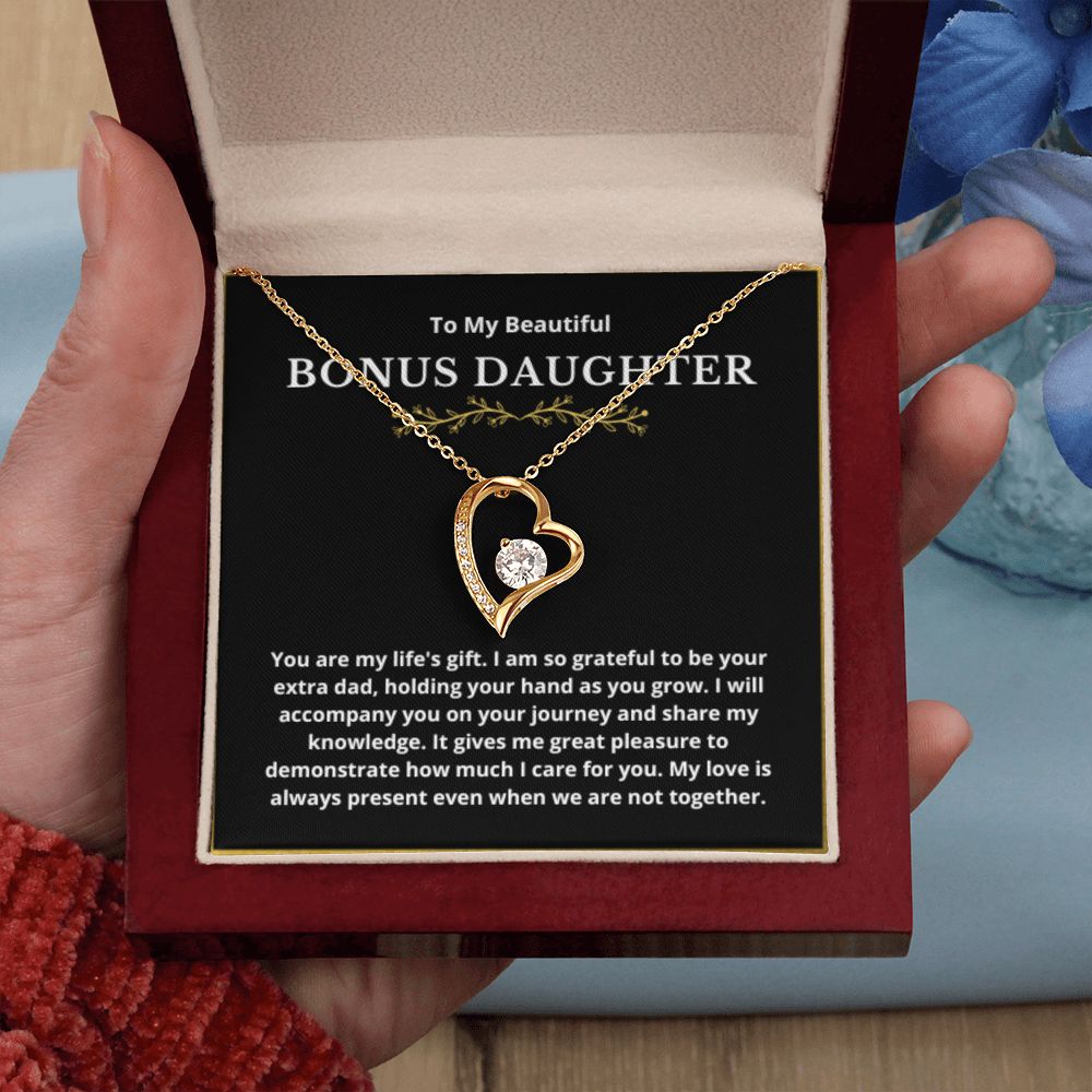 BONUS DAUGHTER gift for step daughter wedding gifts step daughter necklace gift to step daughter from bride groom stepmother BIRTHDAY gift