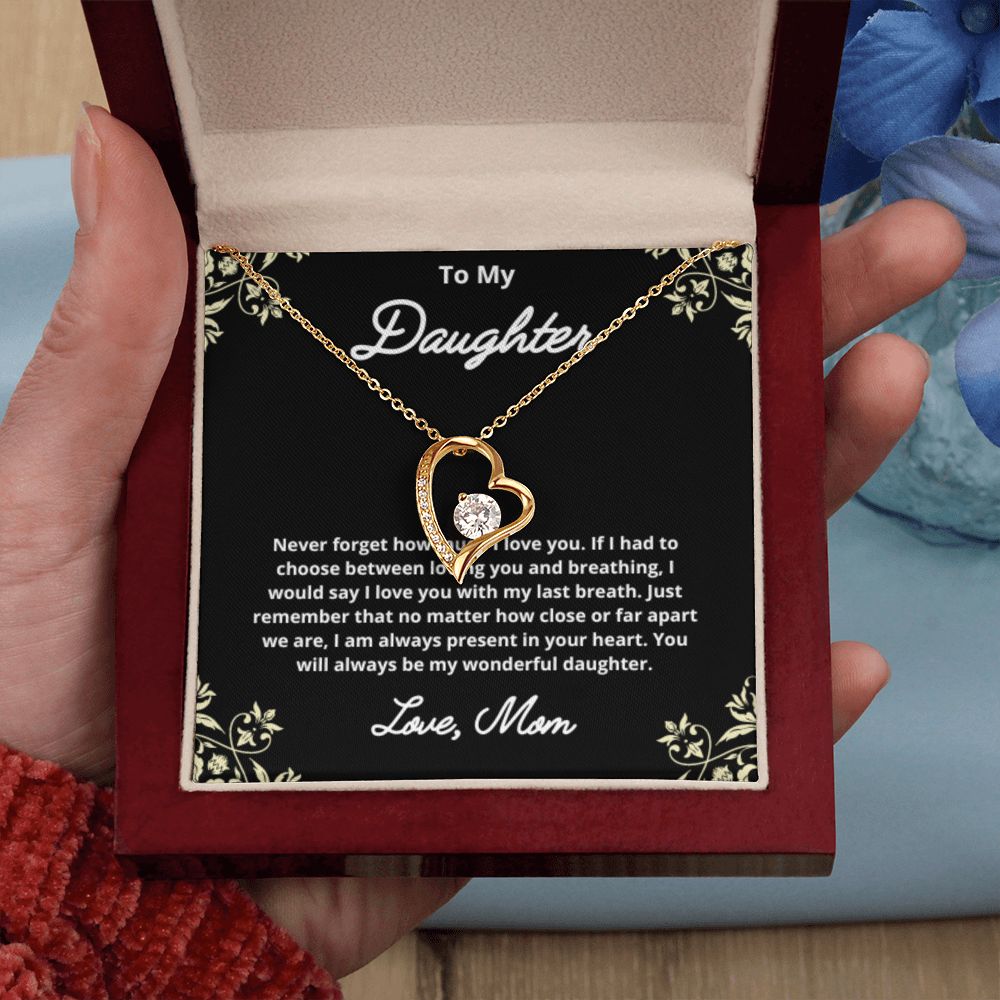 To My Daughter Necklace, Mother Daughter Necklace, Mother to Daughter Birthday Gift, Gifts to Daughter from Mom, Daughter Jewelry