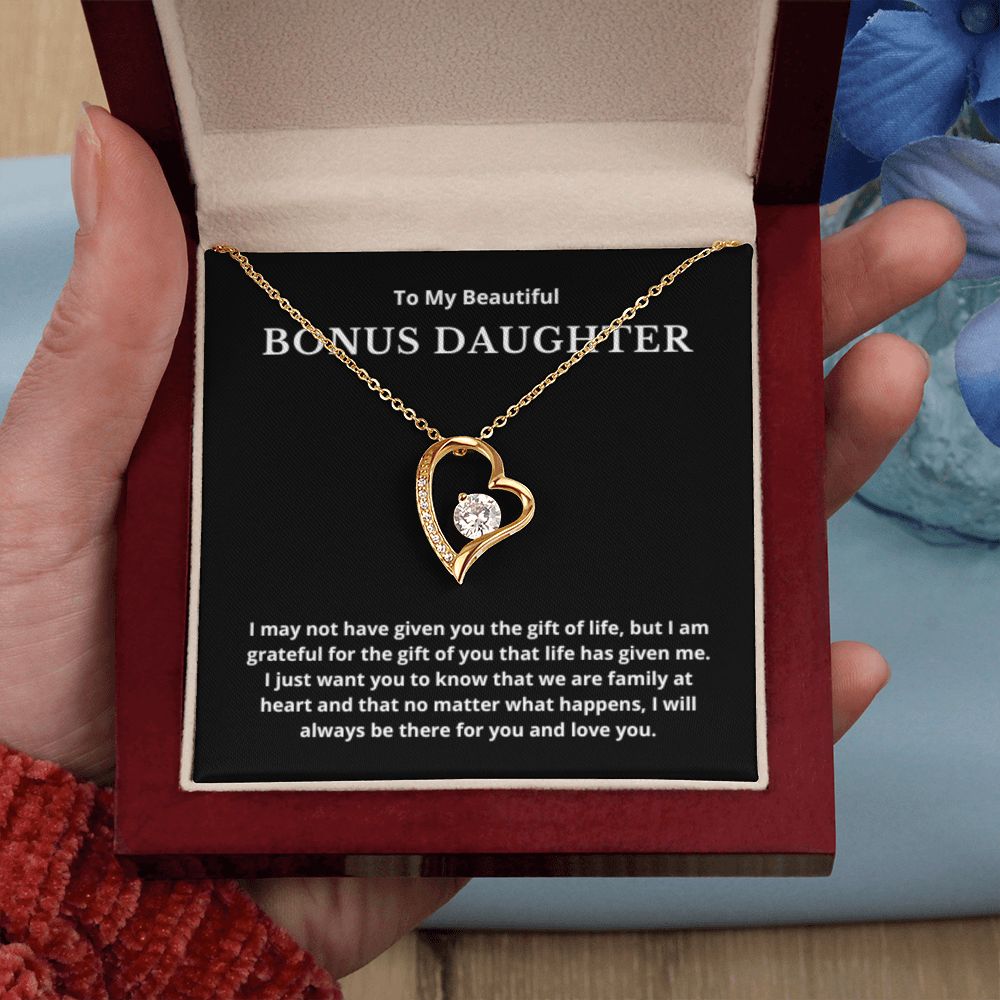 BONUS DAUGHTER gift for step daughter wedding gifts step daughter necklace gift to step daughter from bride groom stepmother BIRTHDAY gift