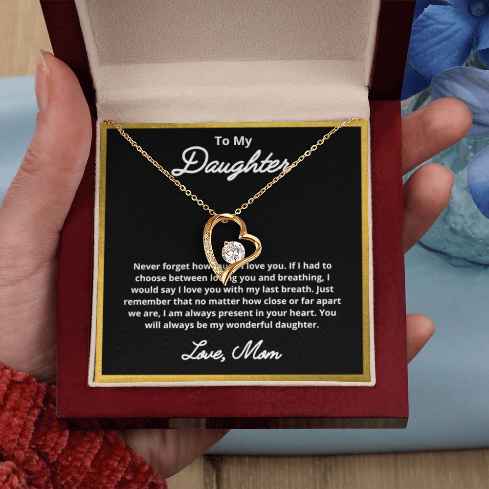 To My Daughter Necklace, Mother Daughter Necklace, Mother to Daughter Birthday Gift, Gifts to Daughter from Mom, Daughter Jewelry