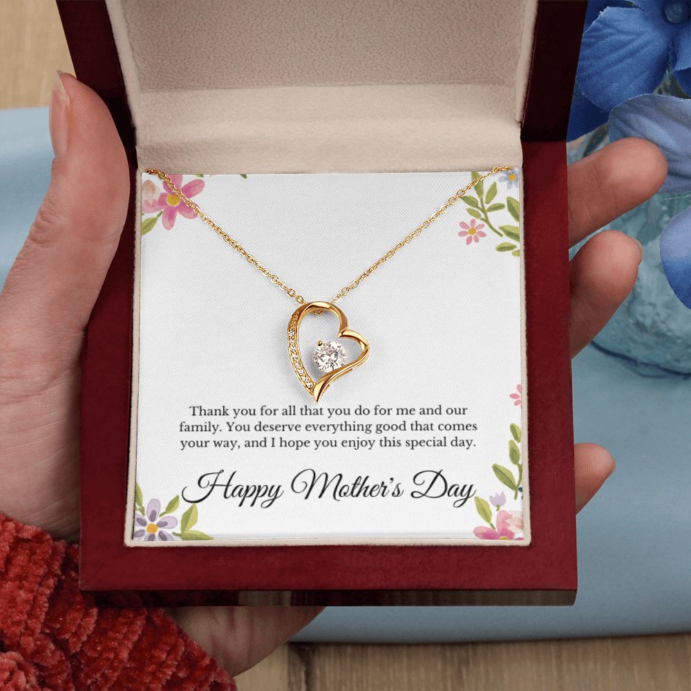 Happy Mother's Day Heart Necklace Gifts for Women Mama Necklace for Mom Mothers Handmade Jewelry Unique Jewelry Mothers Day Gift for Her