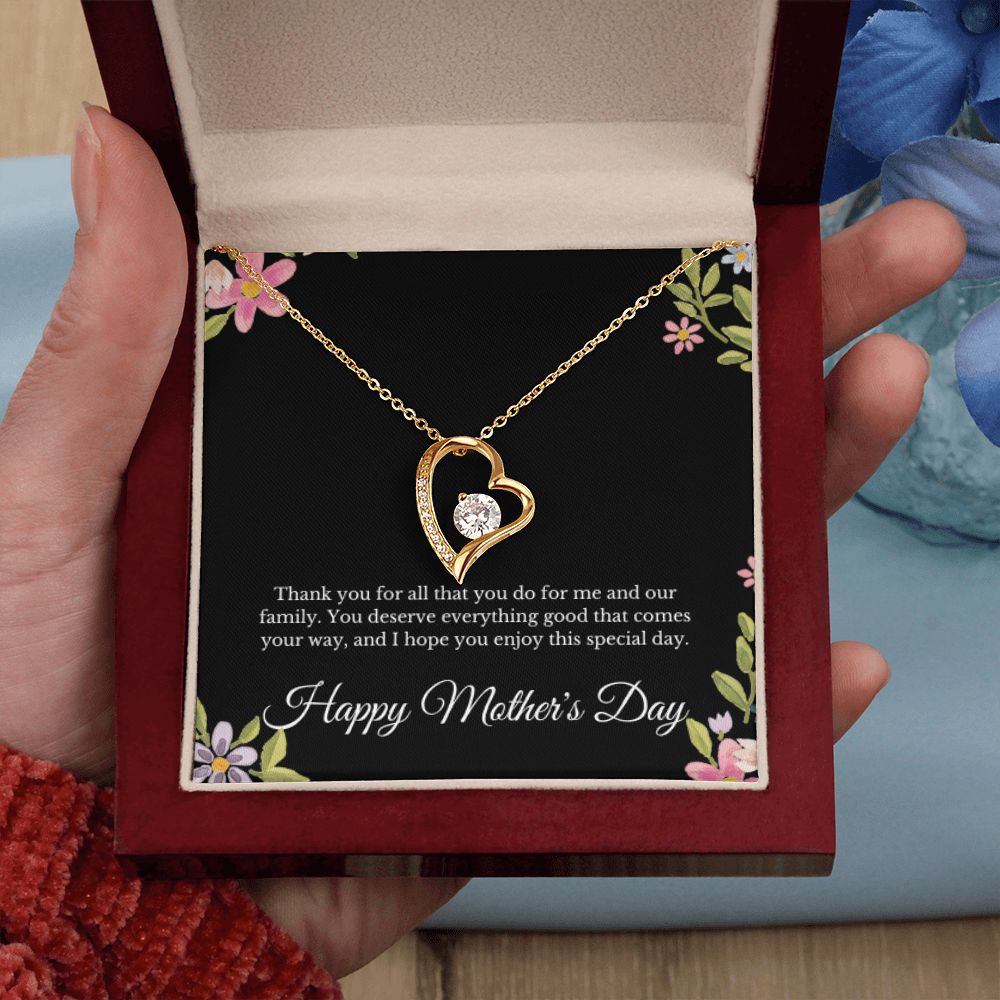 Happy Mother's Day Heart Necklace Gifts for Women Mama Necklace for Mom Mothers Handmade Jewelry Unique Jewelry Mothers Day Gift for Her