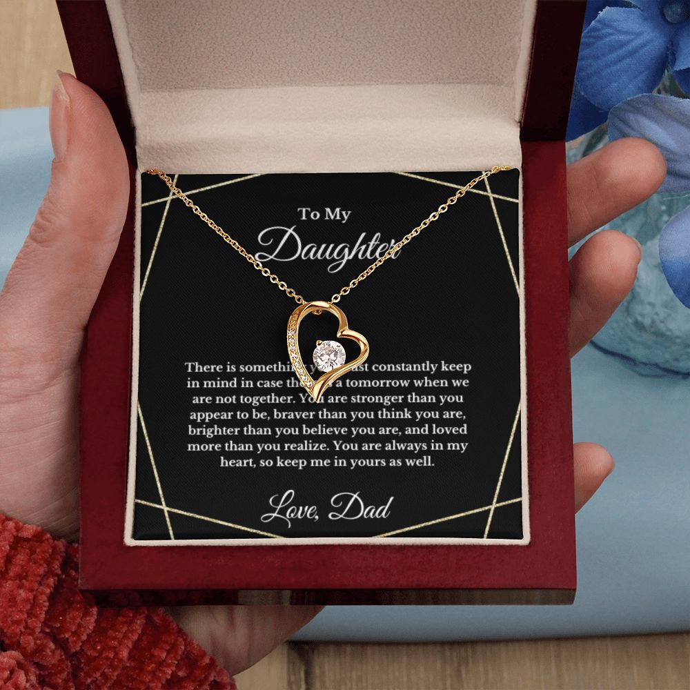 To My Daughter Necklace, Father Daughter Necklace, Father to Daughter Birthday Gift, Gifts to Daughter from Dad