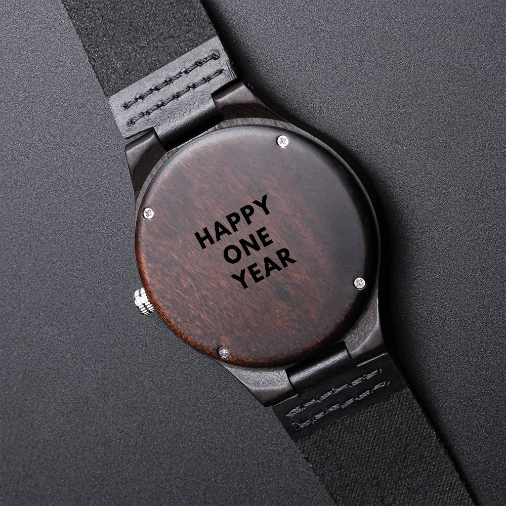 Engraved Couple Watch, Happy One Year, One Year Anniversary Gift, Anniversary Watch, Christmas Gift, Valentines Day Watch