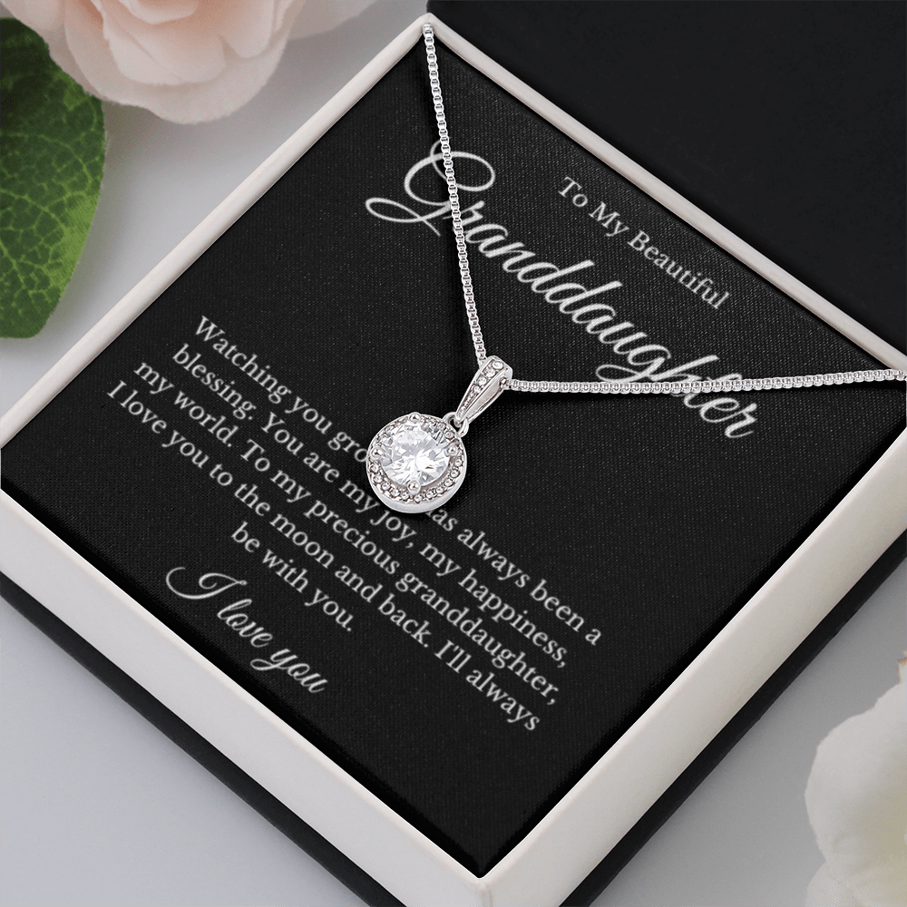Eternal Hope, Grandparent Granddaughter Necklace, Grandfather Gift, Jewelry for Granddaughter, Message Card, Christmas Gift