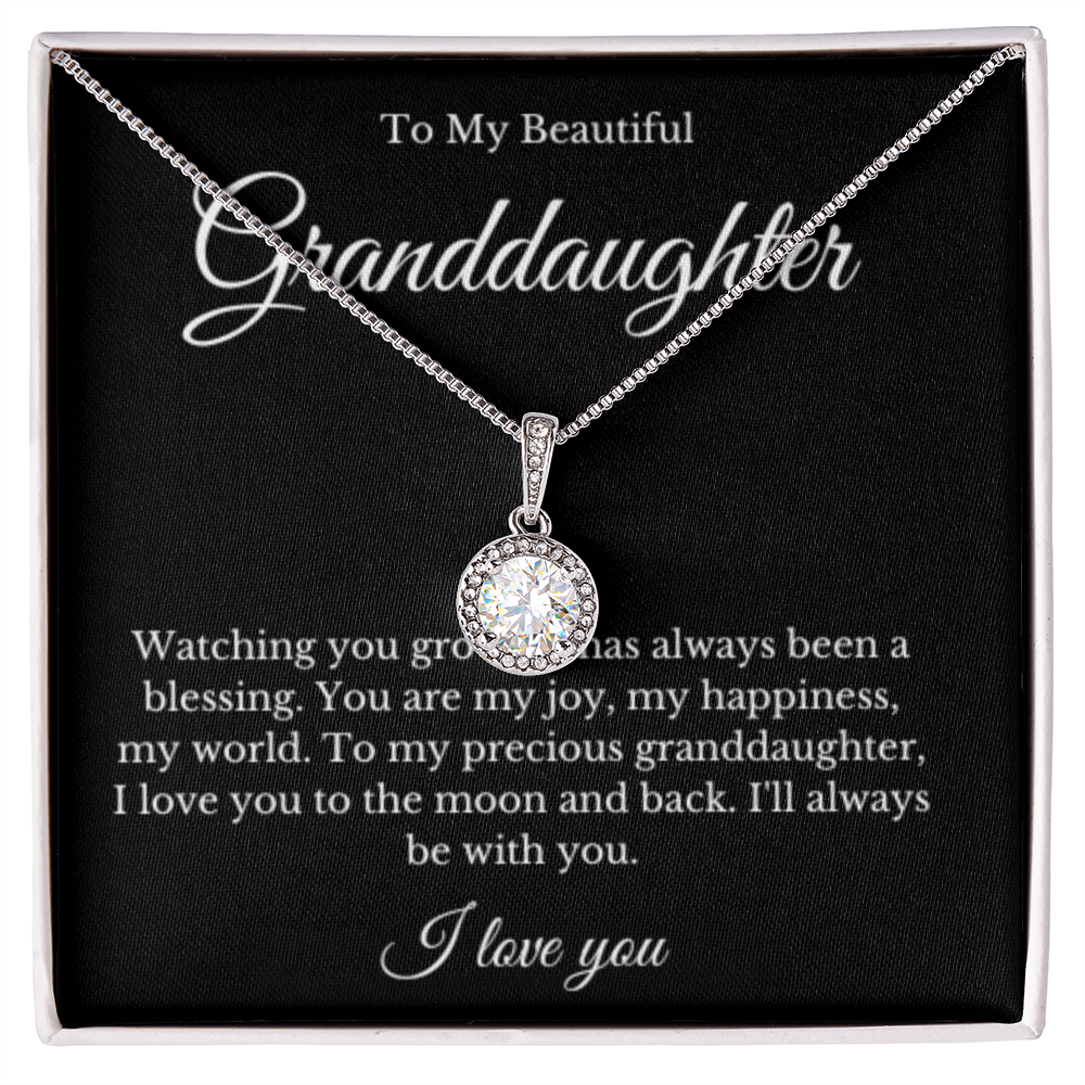 Eternal Hope, Grandparent Granddaughter Necklace, Grandfather Gift, Jewelry for Granddaughter, Message Card, Christmas Gift