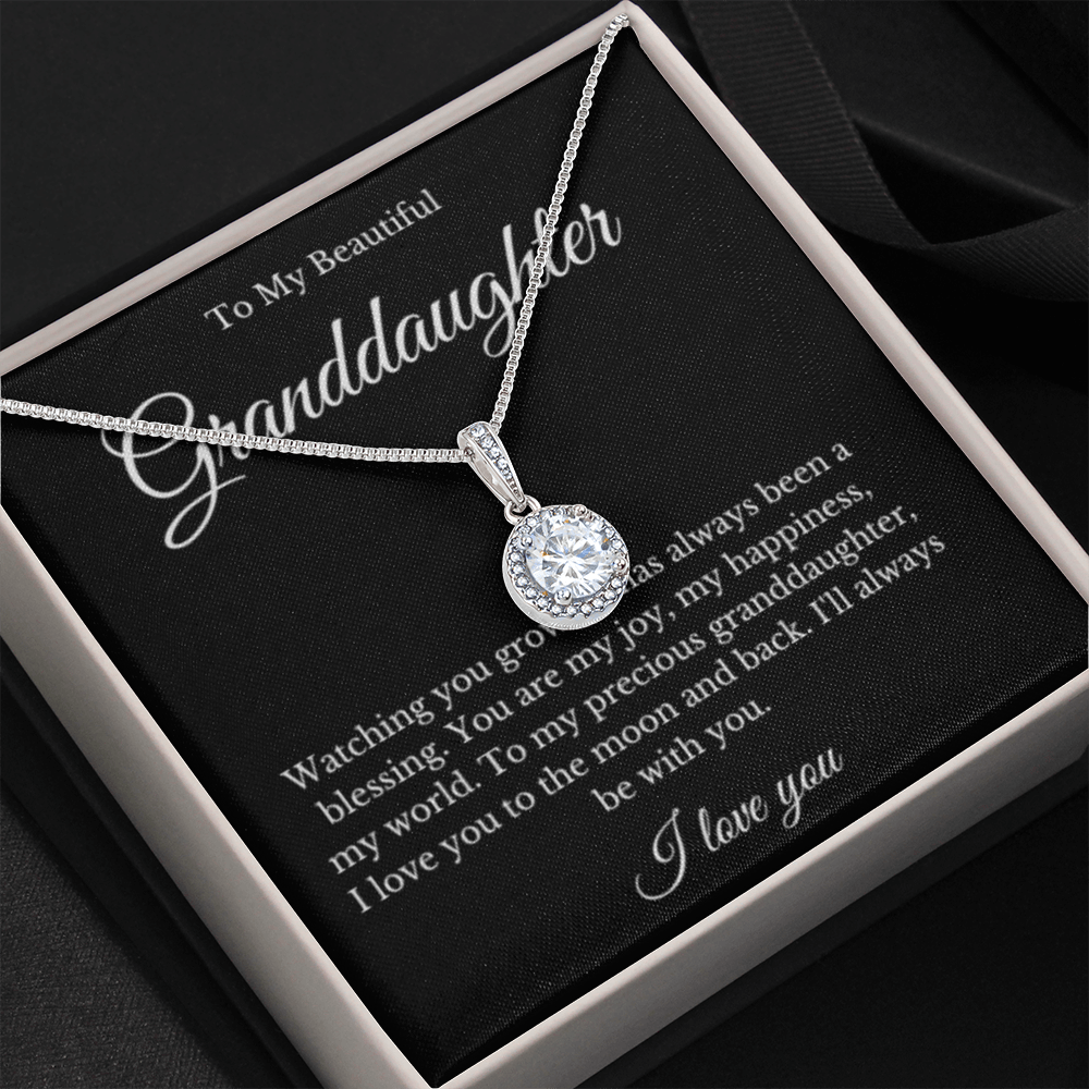 Eternal Hope, Grandparent Granddaughter Necklace, Grandfather Gift, Jewelry for Granddaughter, Message Card, Christmas Gift