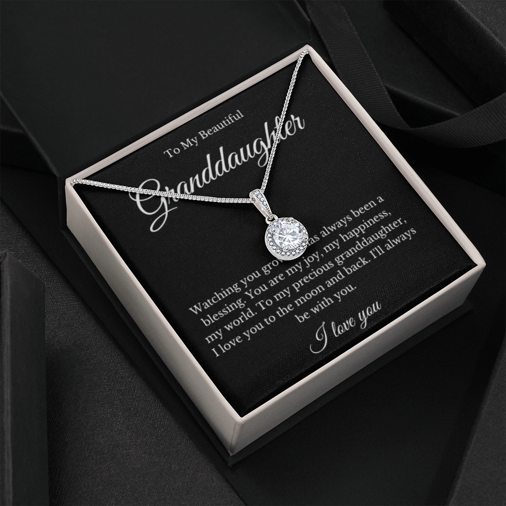 Eternal Hope, Grandparent Granddaughter Necklace, Grandfather Gift, Jewelry for Granddaughter, Message Card, Christmas Gift