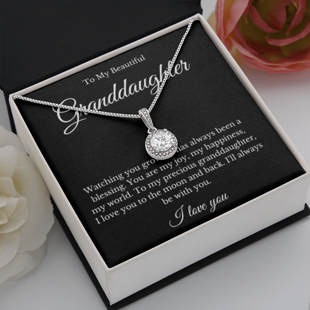 Eternal Hope, Grandparent Granddaughter Necklace, Grandfather Gift, Jewelry for Granddaughter, Message Card, Christmas Gift