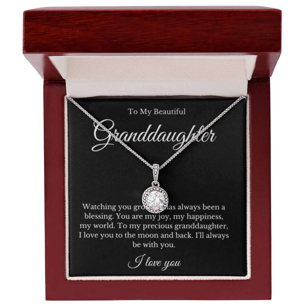 Eternal Hope, Grandparent Granddaughter Necklace, Grandfather Gift, Jewelry for Granddaughter, Message Card, Christmas Gift