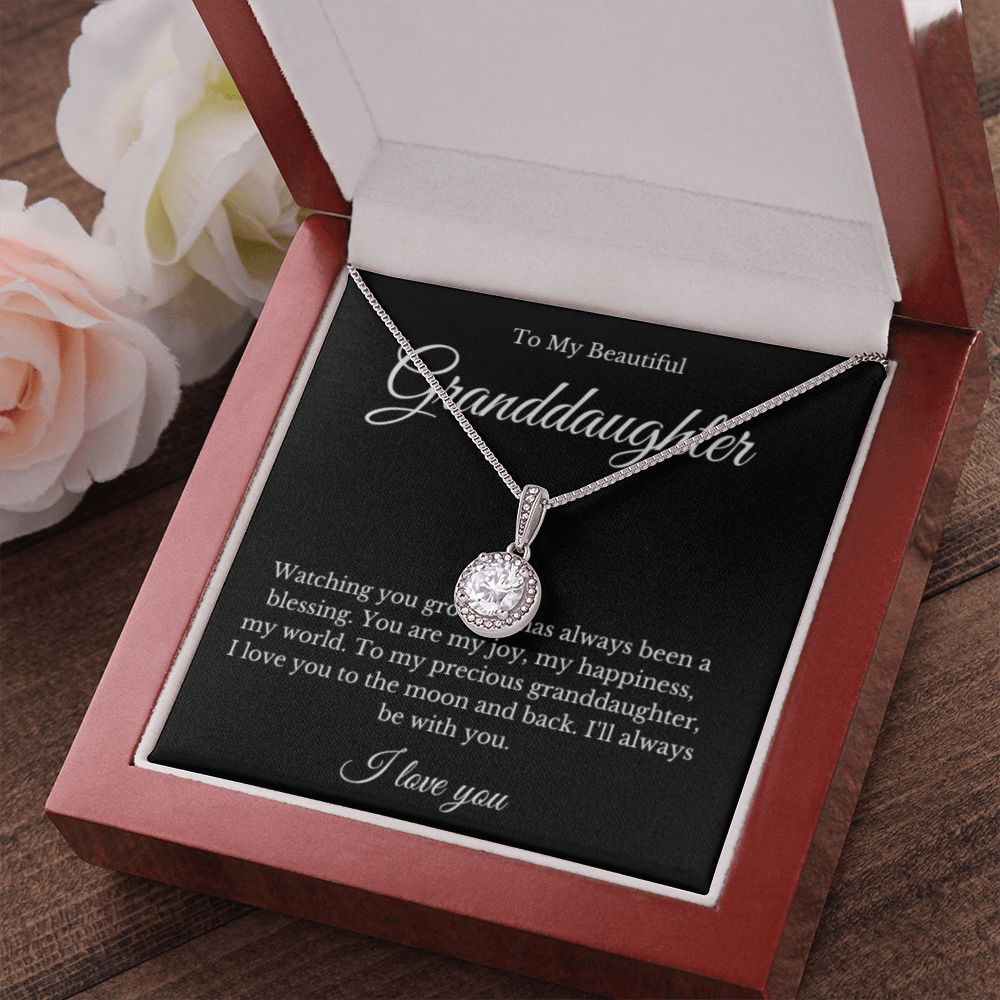 Eternal Hope, Grandparent Granddaughter Necklace, Grandfather Gift, Jewelry for Granddaughter, Message Card, Christmas Gift