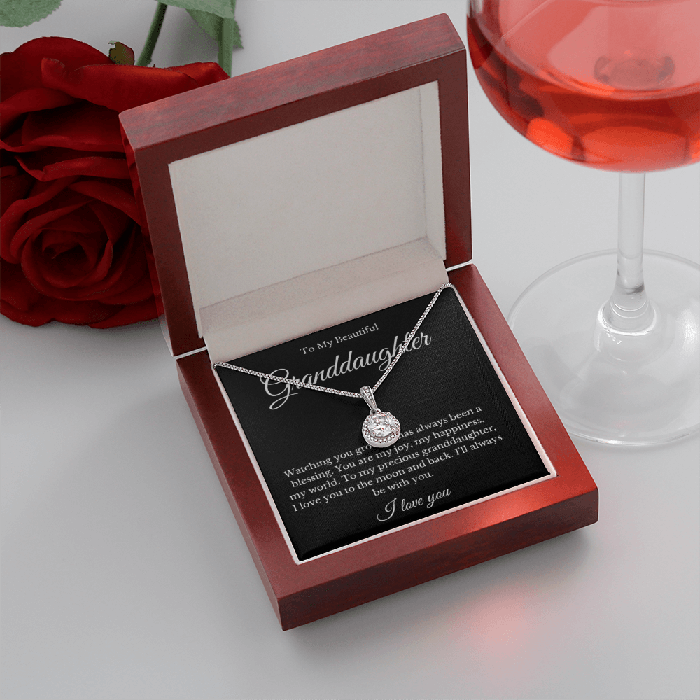Eternal Hope, Grandparent Granddaughter Necklace, Grandfather Gift, Jewelry for Granddaughter, Message Card, Christmas Gift